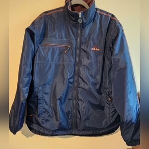 Adidas Jacket Vtg Fleece Lined Y2K Men's Med Blue Streetwear‎ Retro Burgundy 80s